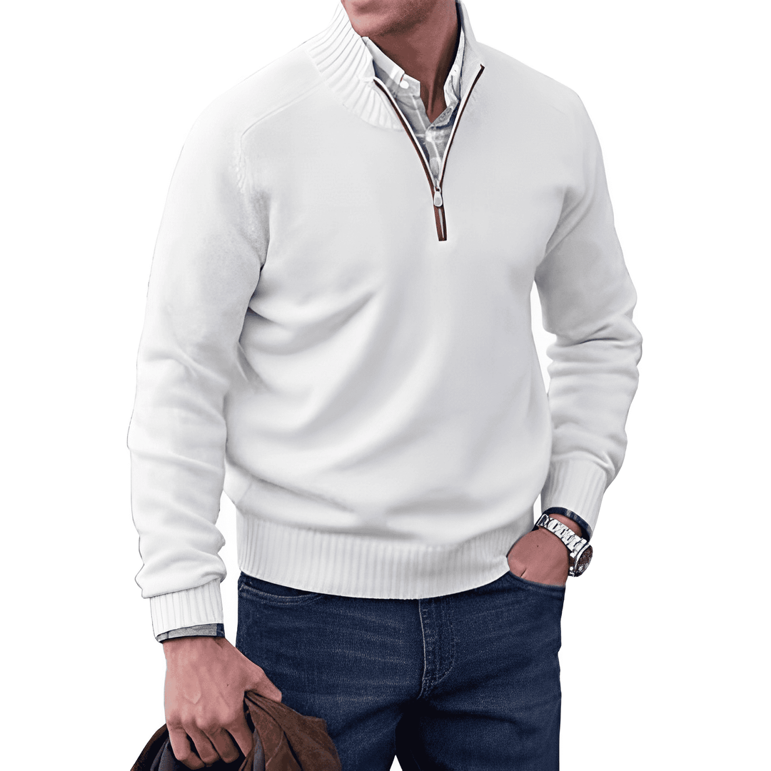 JAMES | CASHMERE QUARTER ZIP SWEATER