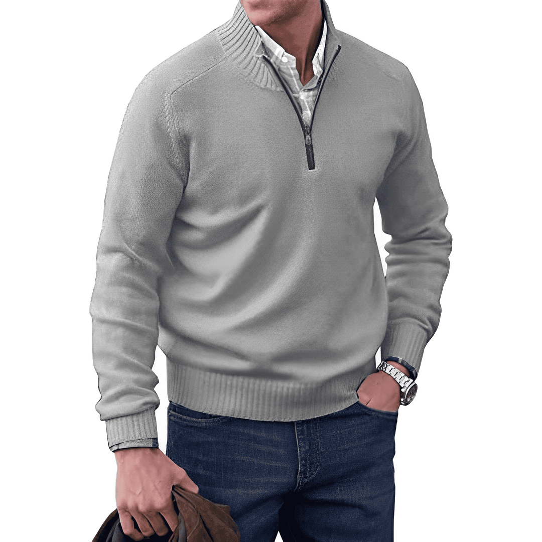 JAMES | CASHMERE QUARTER ZIP SWEATER