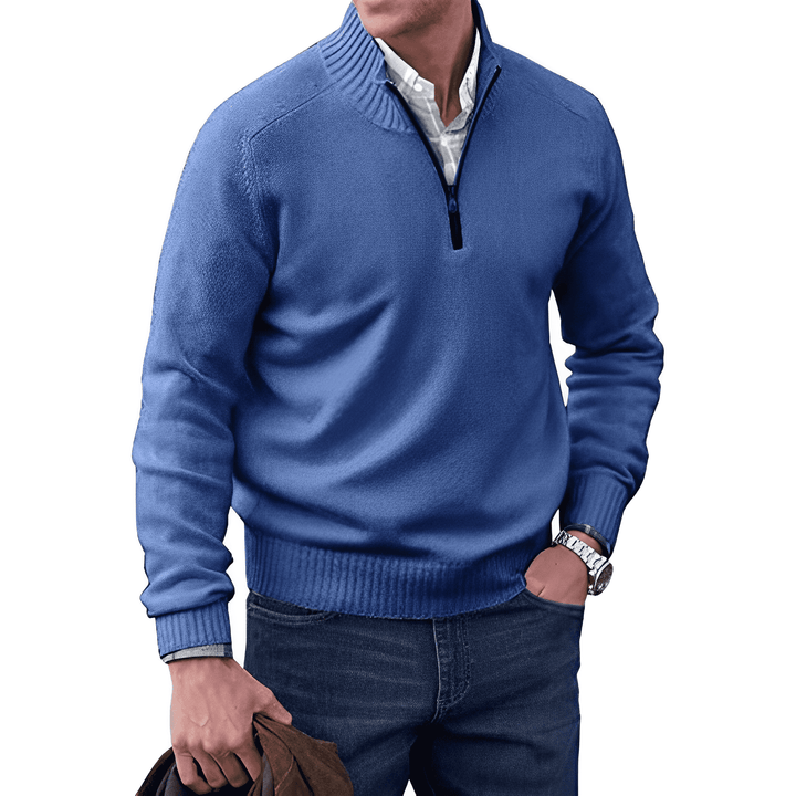 JAMES | CASHMERE QUARTER ZIP SWEATER