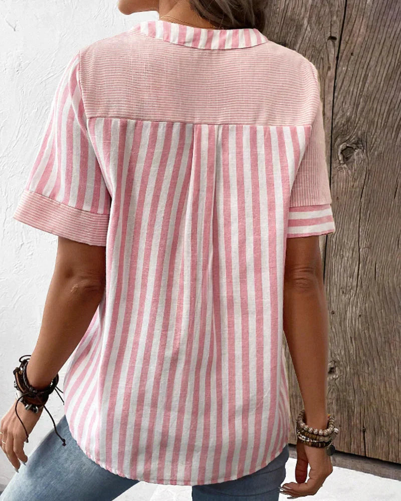 ELSIE | ELEGANT STRIPED BLOUSE