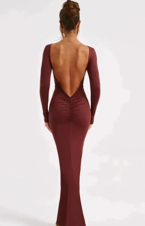 MIA | PLUNGE BACK MAXI DRESS