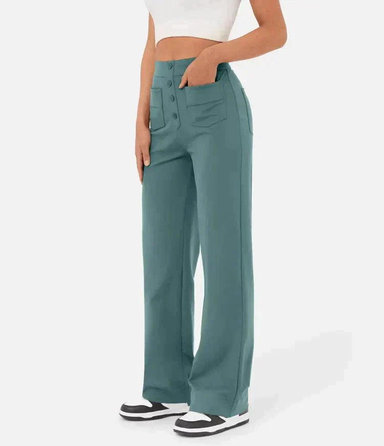 ISLA | HIGH-WAISTED ELASTIC CASUAL PANTS