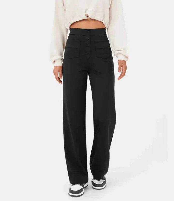 ISLA | HIGH-WAISTED ELASTIC CASUAL PANTS