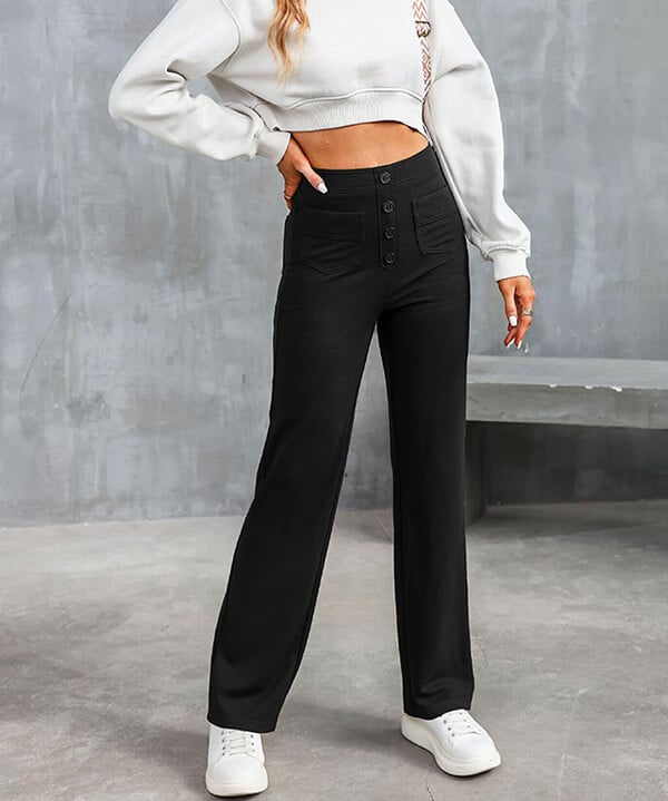 ISLA | HIGH-WAISTED ELASTIC CASUAL PANTS