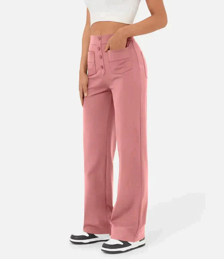 ISLA | HIGH-WAISTED ELASTIC CASUAL PANTS