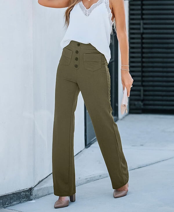 ISLA | HIGH-WAISTED ELASTIC CASUAL PANTS