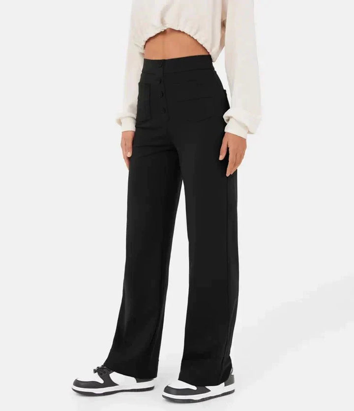 ISLA | HIGH-WAISTED ELASTIC CASUAL PANTS