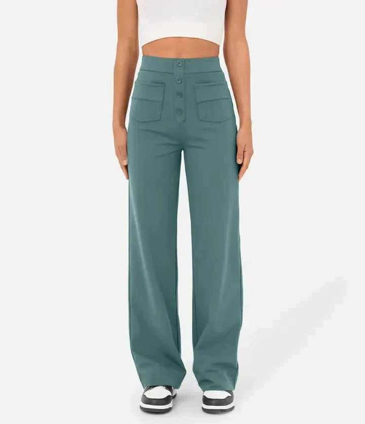 ISLA | HIGH-WAISTED ELASTIC CASUAL PANTS