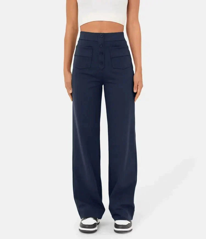 ISLA | HIGH-WAISTED ELASTIC CASUAL PANTS